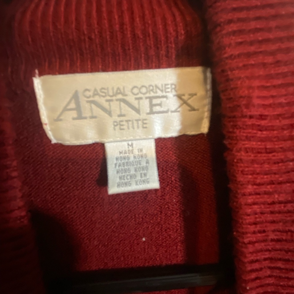 Casual Corner Annex Petite Maroon Sweater MED - Picture 3 of 4